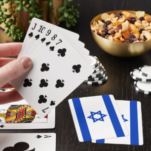 Baraja De Cartas Bandera de Israel patriótica moderna