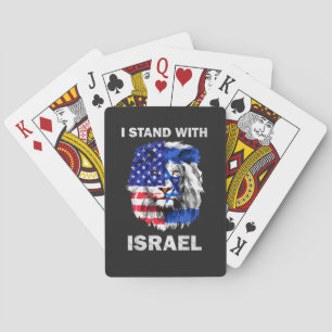Baraja De Cartas Bandera de Israel y Estados Unidos León _ Me mante