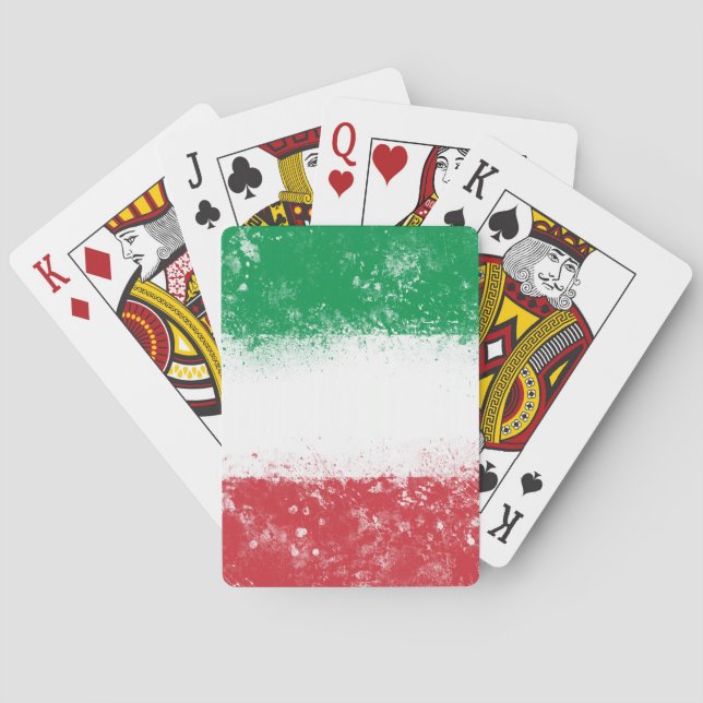 Baraja De Cartas Bandera de Italia (Reverso)