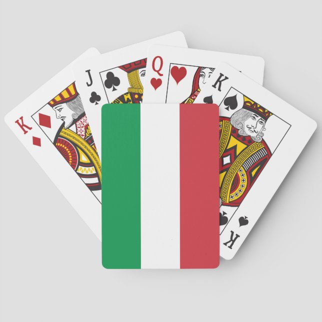 Baraja De Cartas Bandera de Italia (Reverso)