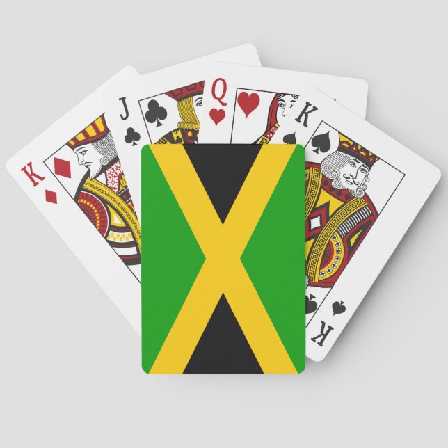 Baraja De Cartas Bandera de Jamaica (Reverso)