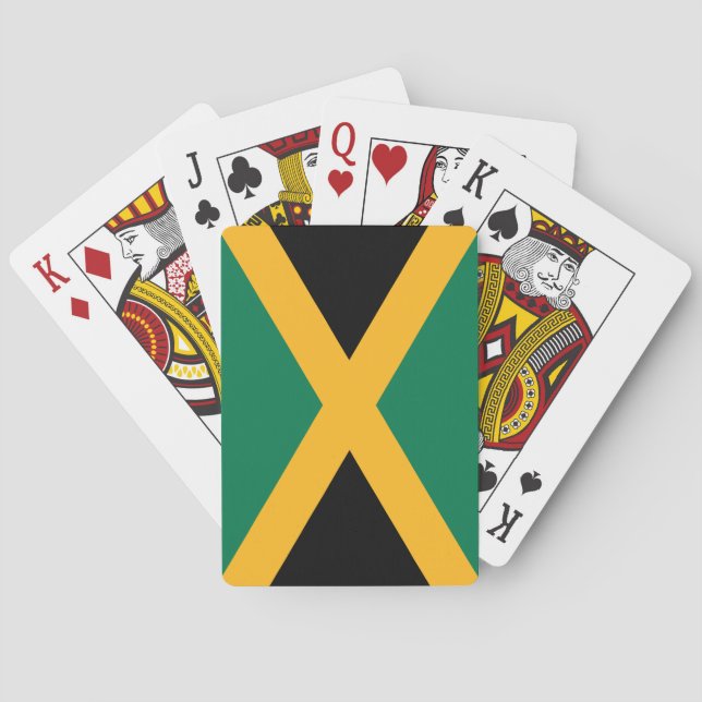 Baraja De Cartas Bandera de Jamaica (Reverso)