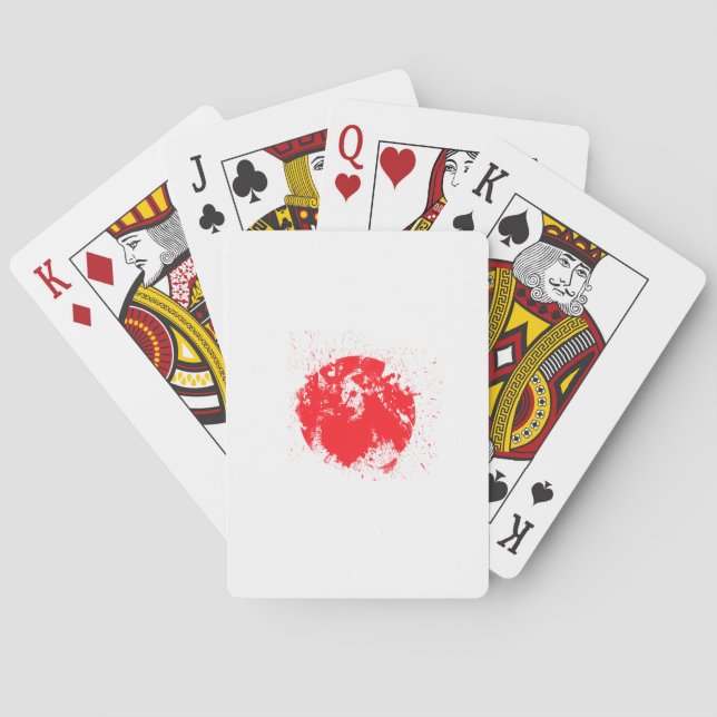 Baraja De Cartas Bandera de Japón (Reverso)