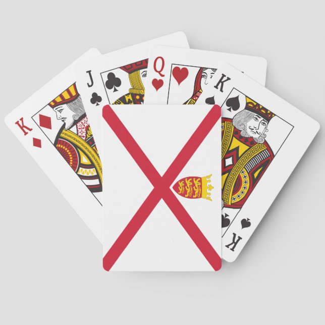 Baraja De Cartas Bandera de Jersey (Reverso)