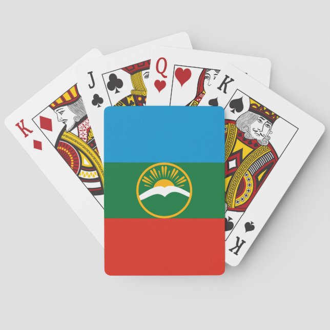 Baraja De Cartas Bandera de Karachay Cherkessia (Reverso)