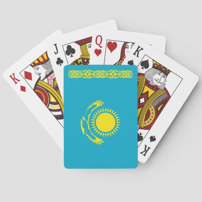 Baraja De Cartas Bandera de Kazajistán (Reverso)