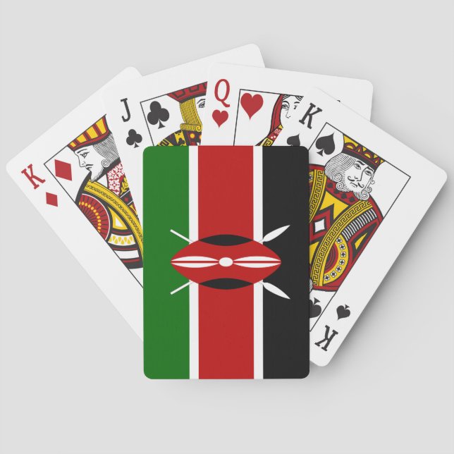 Baraja De Cartas Bandera de Kenia (Kenyan) (Reverso)