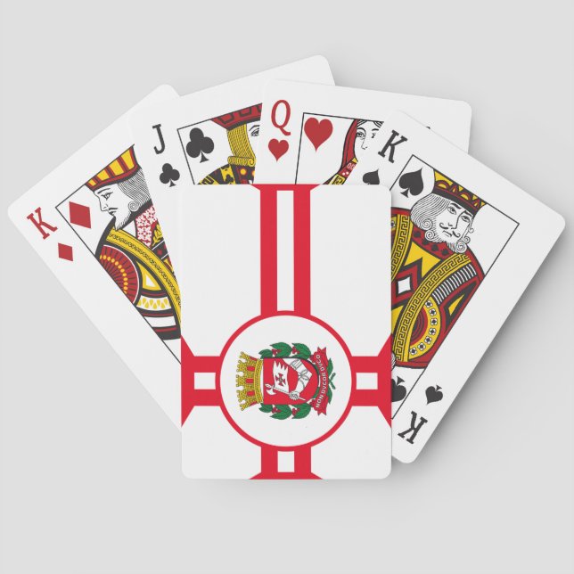 Baraja De Cartas Bandera de la ciudad de São Paulo (Reverso)