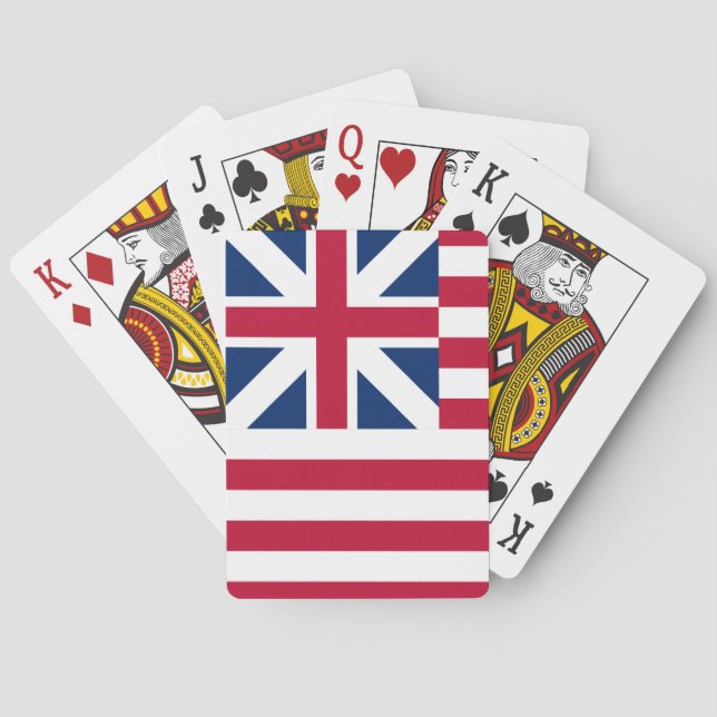 Baraja De Cartas Bandera de la Gran Unión de los Estados Unidos (Reverso)
