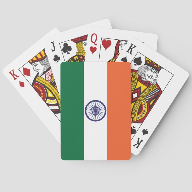 Baraja De Cartas Bandera de la India (Reverso)