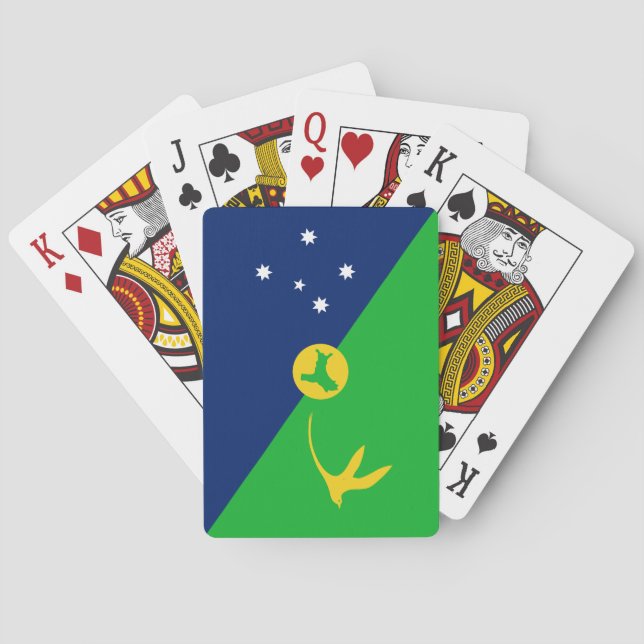 Baraja De Cartas Bandera de la isla de los navidades (Reverso)