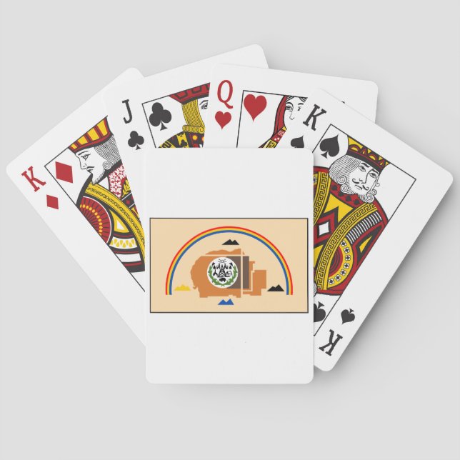 Baraja De Cartas Bandera de la nación de Navajo (Reverso)
