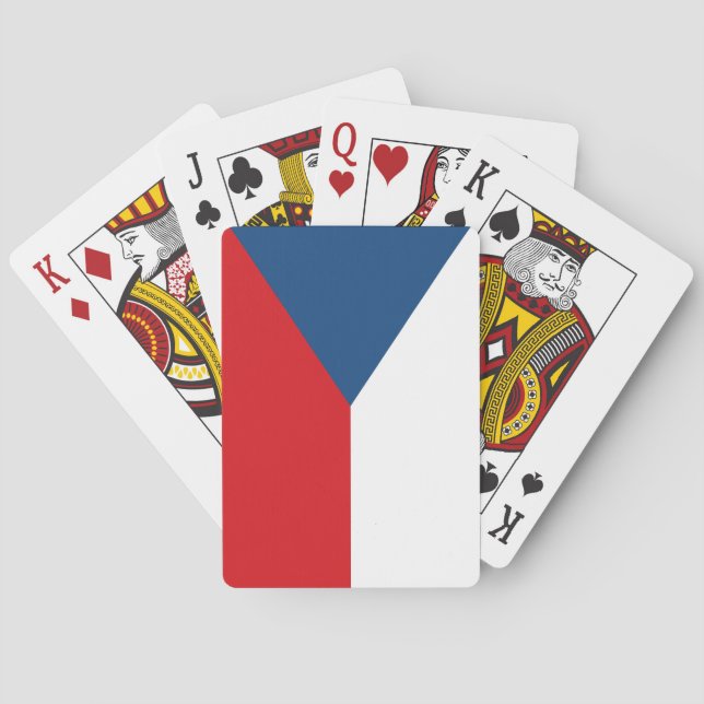 Baraja De Cartas Bandera de la República Checa (Reverso)