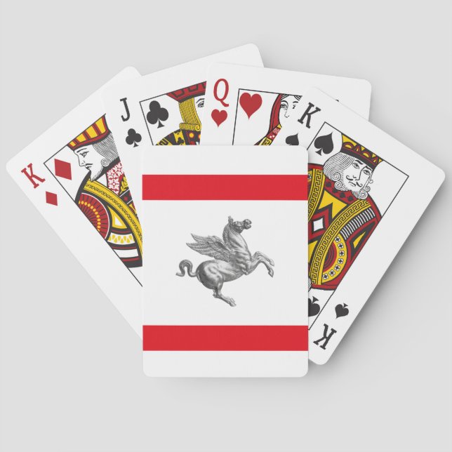 Baraja De Cartas Bandera de la Toscana, ITALIA (Reverso)