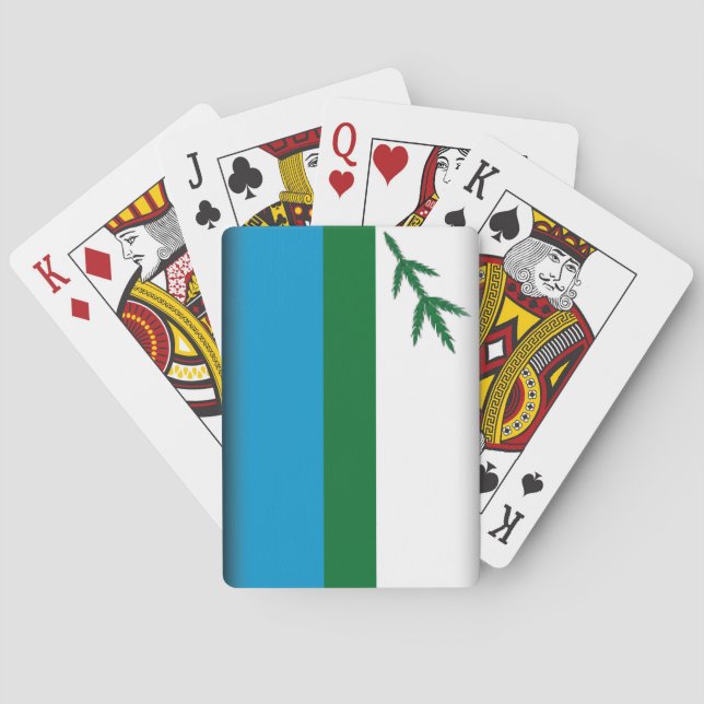 Baraja De Cartas Bandera de Labrador (Canadá) (Reverso)