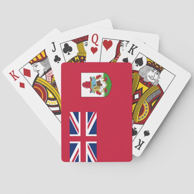 Baraja De Cartas Bandera de las Bermudas (Bermudas) (Islas del Cari (Reverso)