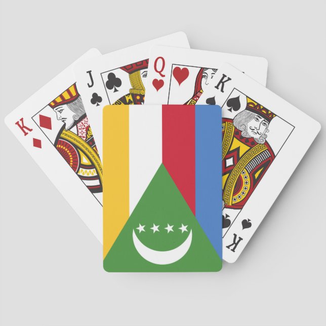 Baraja De Cartas Bandera de las Comoras (Reverso)