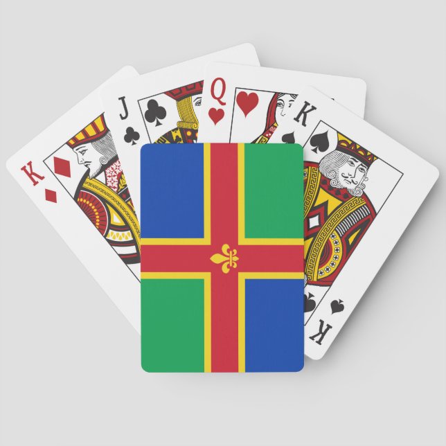 Baraja De Cartas Bandera de las Tarjetas de Jugar de Lincoln (Reverso)