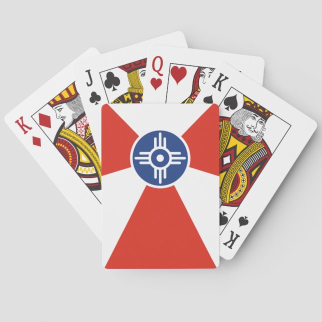 Baraja De Cartas Bandera de las TIC de Wichita (Reverso)