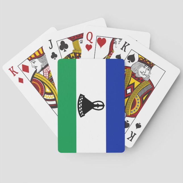 Baraja De Cartas Bandera de Lesoto (Reverso)
