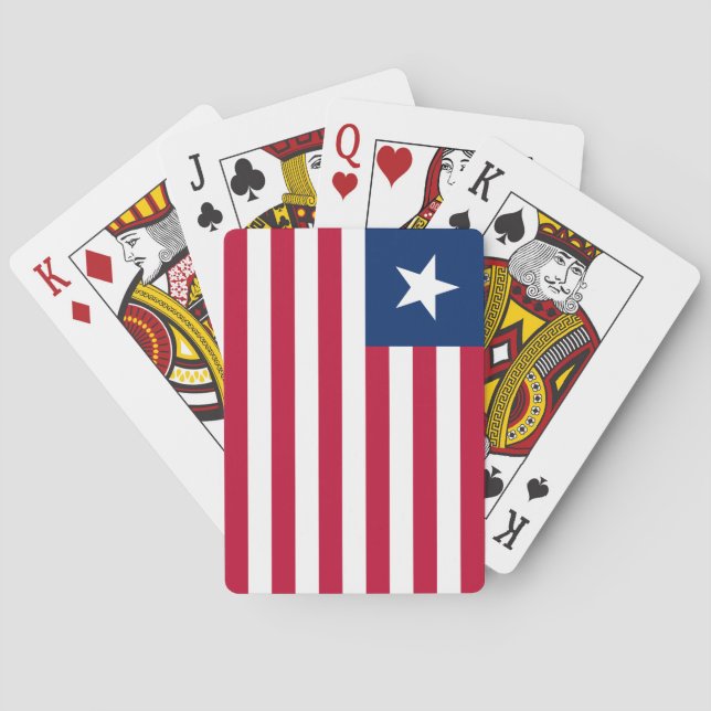 Baraja De Cartas Bandera de Liberia (Reverso)