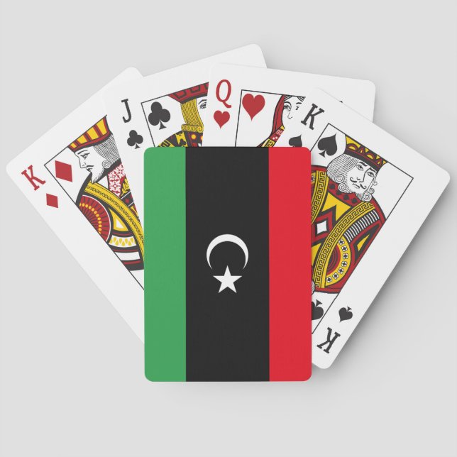 Baraja De Cartas Bandera de Libia (Reverso)