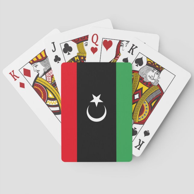 Baraja De Cartas Bandera de Libia (Reverso)