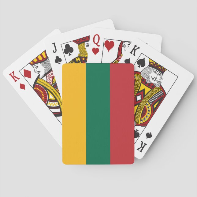 Baraja De Cartas Bandera de Lituania (Reverso)