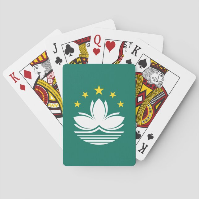 Baraja De Cartas Bandera de Macao (Reverso)