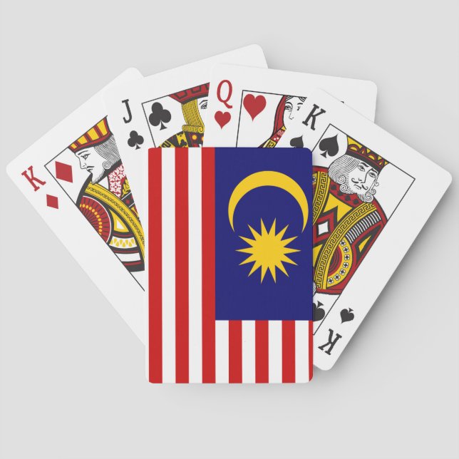 Baraja De Cartas Bandera de Malasia (Reverso)