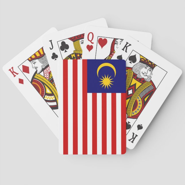 Baraja De Cartas Bandera de Malasia (Reverso)