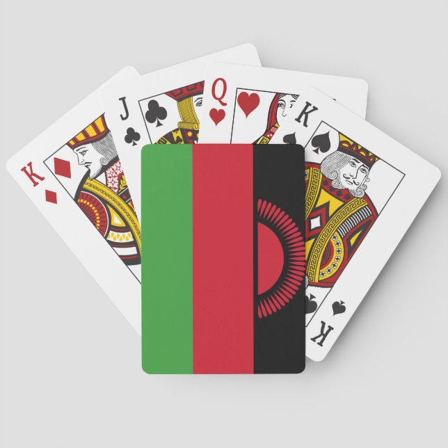 Baraja De Cartas Bandera de Malawi (Reverso)
