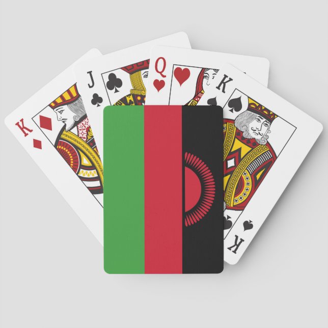 Baraja De Cartas Bandera de Malawi (Reverso)