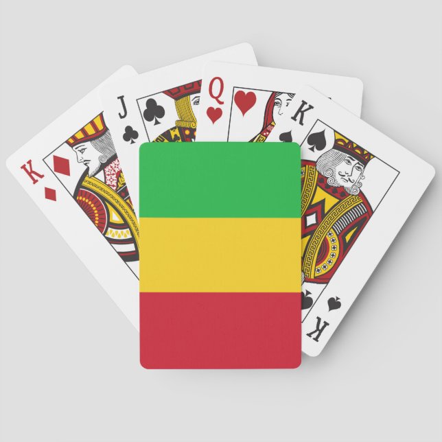 Baraja De Cartas Bandera de Mali (Reverso)