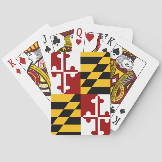 Baraja De Cartas Bandera de Maryland (Reverso)