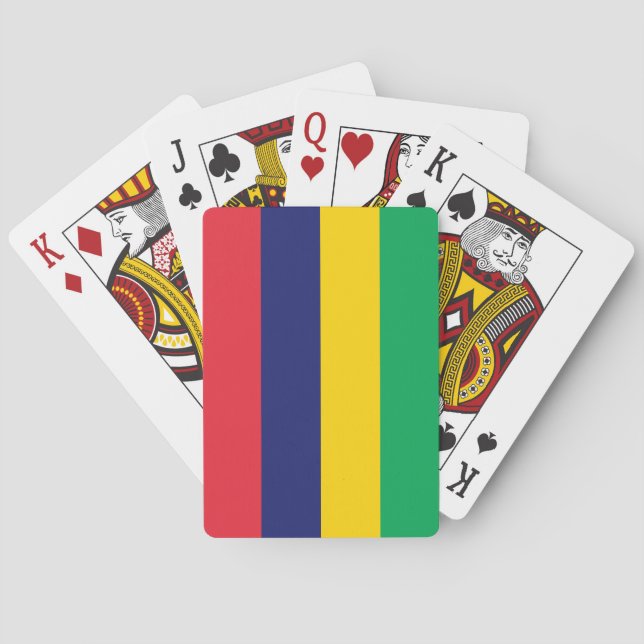 Baraja De Cartas Bandera de Mauricio (Reverso)