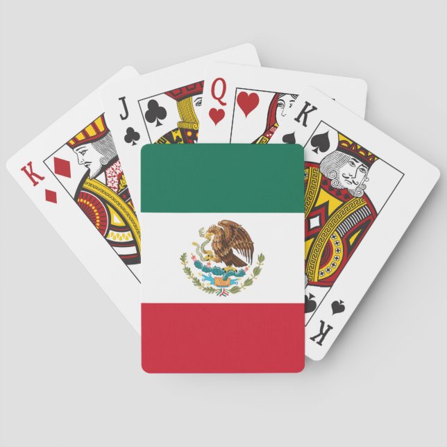 Baraja De Cartas Bandera de México, Bandera de la República Mexican (Reverso)