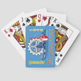 Baraja De Cartas Bandera de Milwaukee (Wisconsin)
