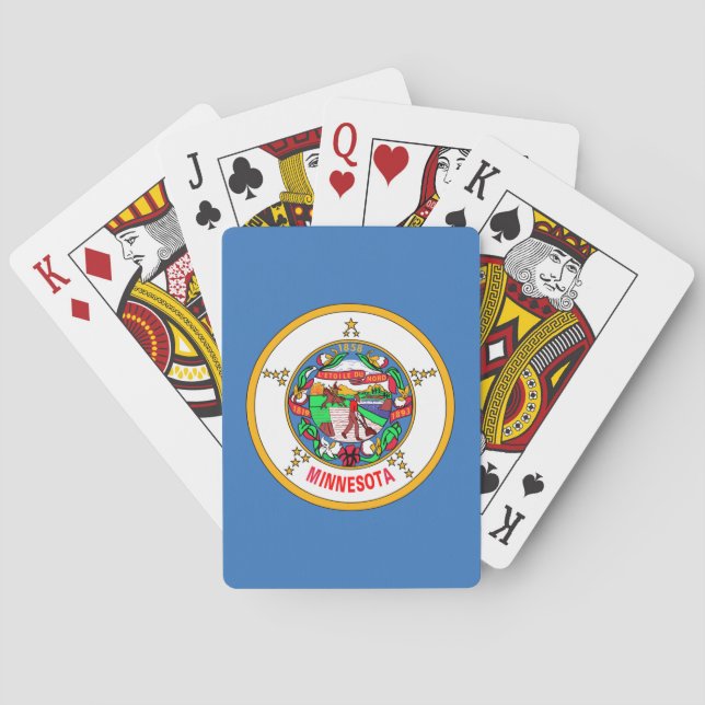 Baraja De Cartas Bandera de Minnesota (Reverso)