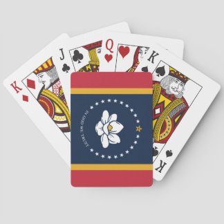 Baraja De Cartas Bandera de Misisipi - Nueva Bandera de Magnolia