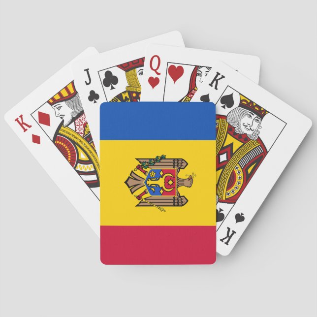 Baraja De Cartas Bandera de Moldavia (Reverso)