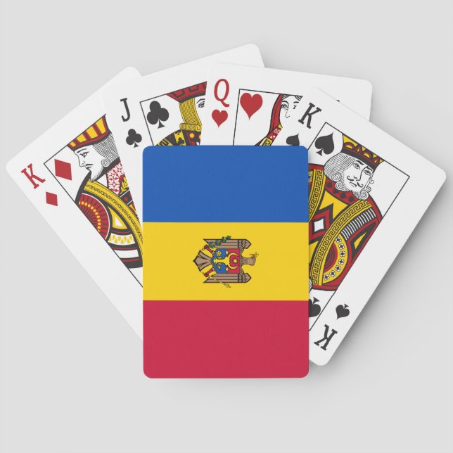 Baraja De Cartas Bandera de Moldavia (Reverso)