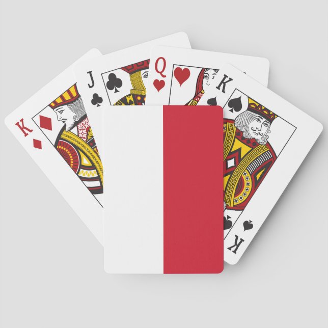 Baraja De Cartas Bandera de Mónaco (Reverso)