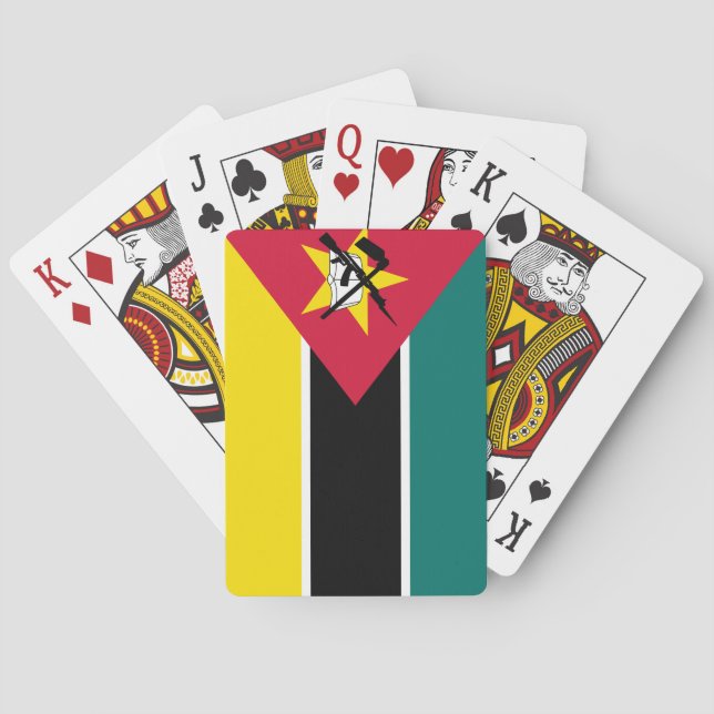 Baraja De Cartas Bandera de Mozambique (Reverso)
