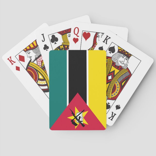 Baraja De Cartas Bandera de Mozambique (Bandera nacional) (África) (Reverso)
