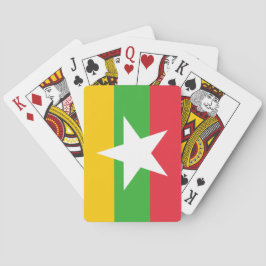 Baraja De Cartas Bandera de Myanmar (Birmania)