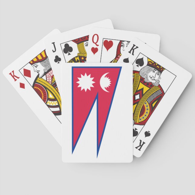 Baraja De Cartas Bandera de Nepal (Reverso)
