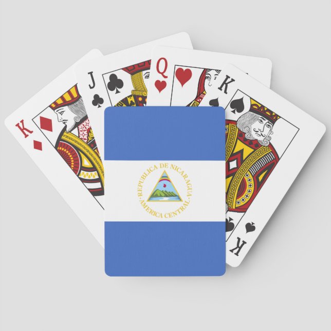 Baraja De Cartas Bandera de Nicaragua (Reverso)