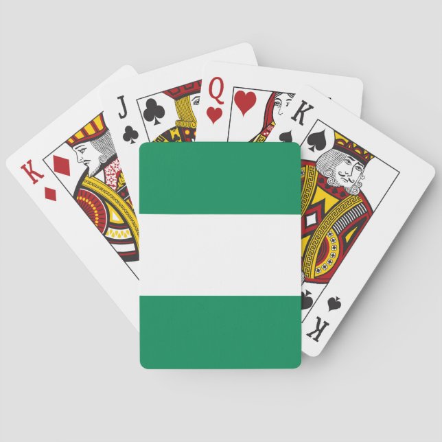 Baraja De Cartas Bandera de Nigeria (Reverso)