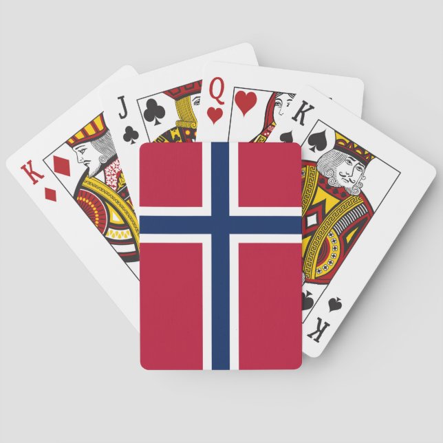 Baraja De Cartas Bandera de Noruega (Reverso)